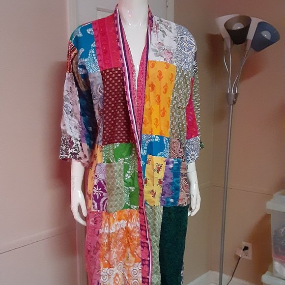 Art Studio Company Other - Art Studio Company Patchwork Sari Robe